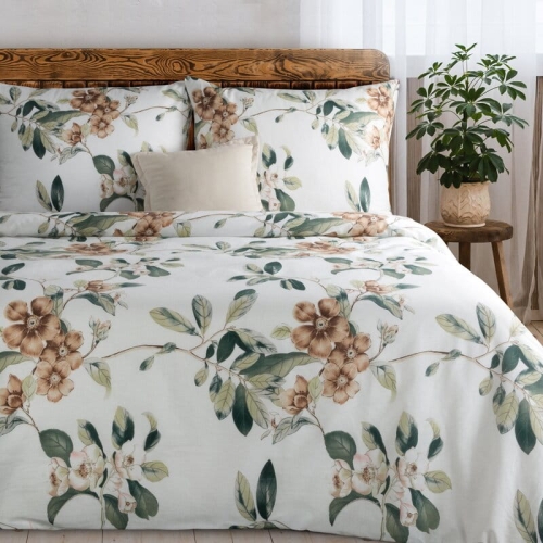 Komplet pościeli bawełnianej z motywem kwiatowym 220x200 Nikola