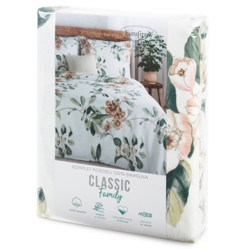 Komplet pościeli bawełnianej z motywem kwiatowym 220x200 Nikola