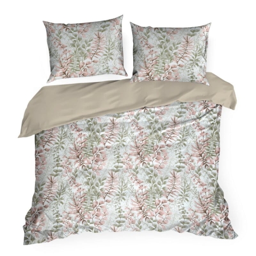 Komplet pościeli bawełnianej w liście 220x200 Fressia