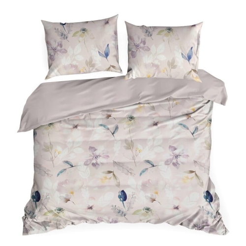 Ekskluzywna pościel Premium pudrowa 160x200 w kwiaty