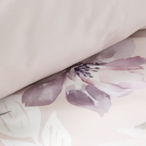 Ekskluzywna pościel Premium pudrowa 220x200 w kwiaty