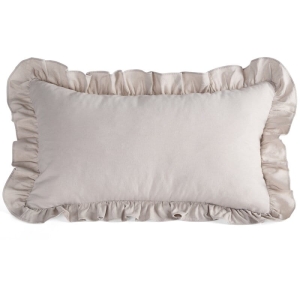 Poszewka bawełniana z falbanką 30x50 beżowa