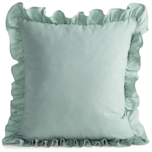 Poszewka bawełniana z falbanką 45x45 szałwiowa