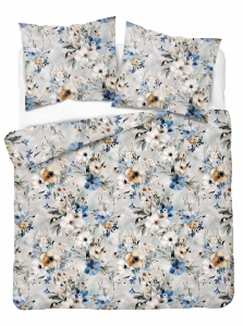 Komplet pościeli Home Satin z satyny bawełnianej 220x200 w akwarelowe kwiaty