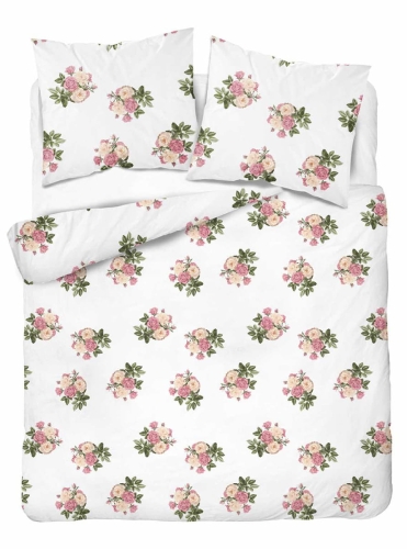 Komplet pościeli Home Satin z satyny bawełnianej 160x200 w różane bukiety