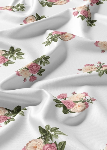 Komplet pościeli Home Satin z satyny bawełnianej 160x200 w różane bukiety