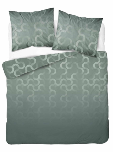 Komplet pościeli Home Satin z satyny bawełnianej 220x200 w zieleń szałwiową