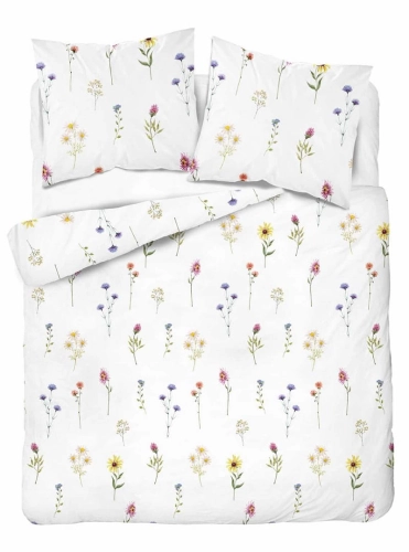 Pościel bawełniana 100% 180x200 w kwiaty polne