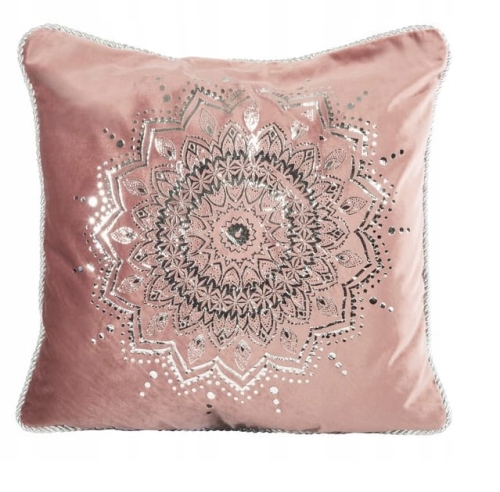 Poszewka dekoracyjna velvet 45x45 ciemno różowa