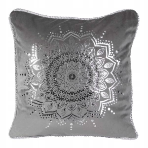 Poszewka dekoracyjna velvet Fotyn 45x45 stalowa