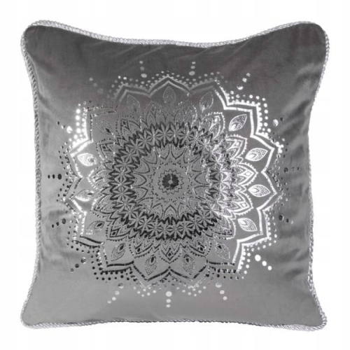 Poszewka dekoracyjna velvet Fotyn 45x45 stalowa