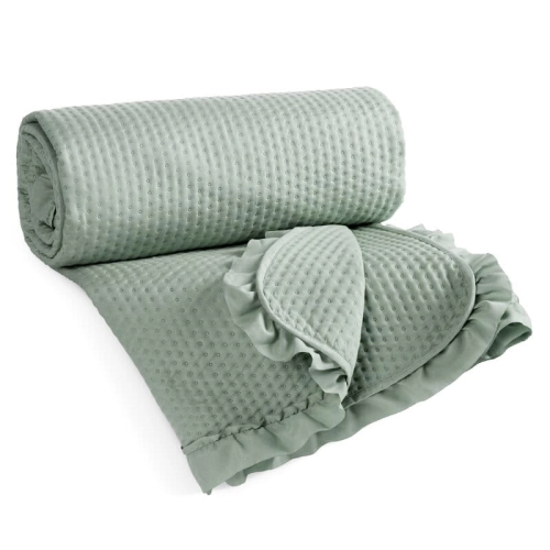 Narzuta szałwiowa 170x210 z falbanką