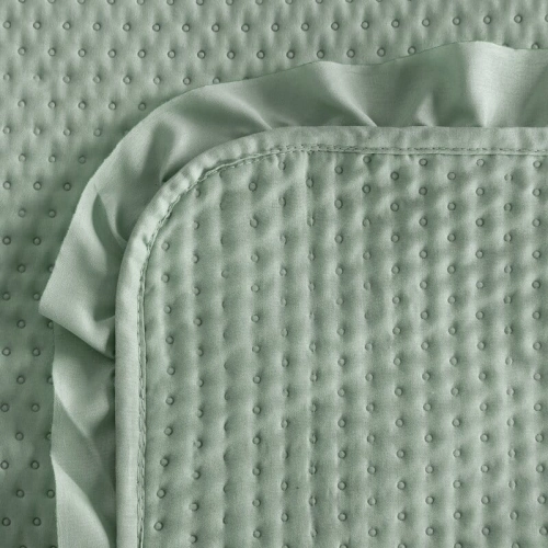 Narzuta szałwiowa 220x240 z falbanką