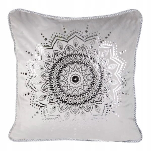Poszewka dekoracyjna velvet Fotyn 45x45 srebrna