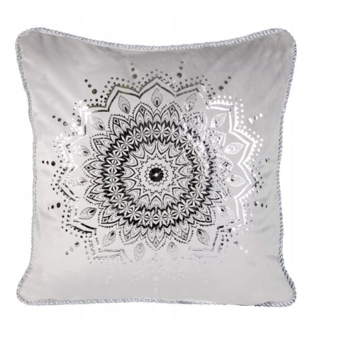 Poszewka dekoracyjna velvet Fotyn 45x45 kremowa