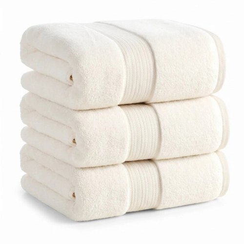 Ręcznik bawełniany kąpielowy kremowy 70x140 Ada