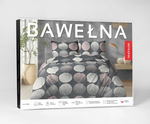 Pościel bawełniana 100% 180x200 w kolorowe koła