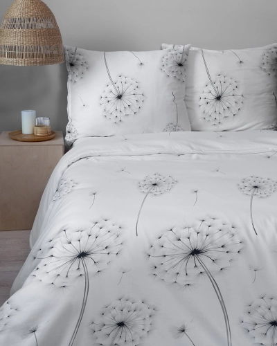 Komplet pościeli Home Satin z satyny bawełnianej 160x200 delikatne dmuchawce