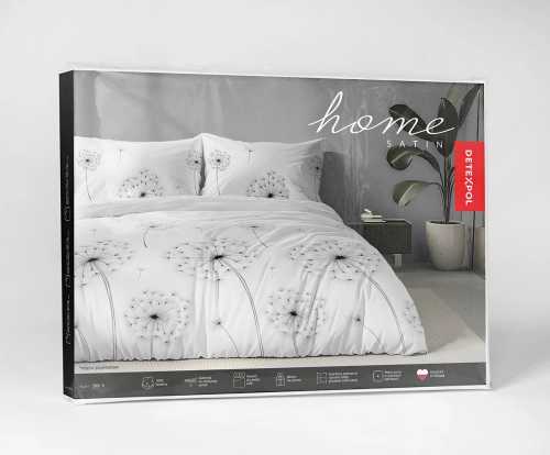 Komplet pościeli Home Satin z satyny bawełnianej 220x200 delikatne dmuchawce