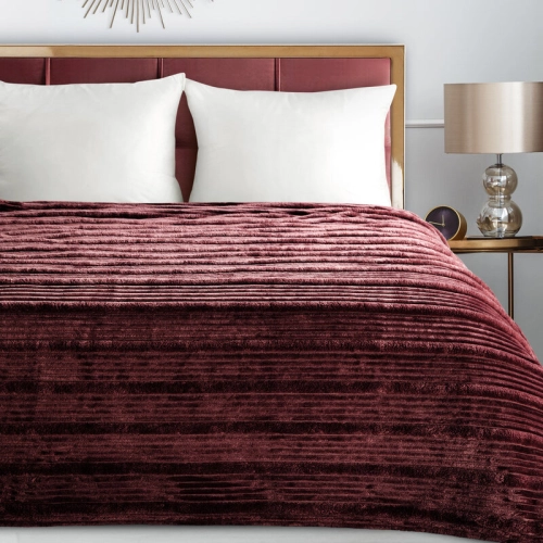 Koc Nina 220x200 burgundowy