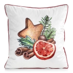 Poszewka dekoracyjna świąteczna velvetowa 45x45 Pomarańcza, Cynamon i Piernik 