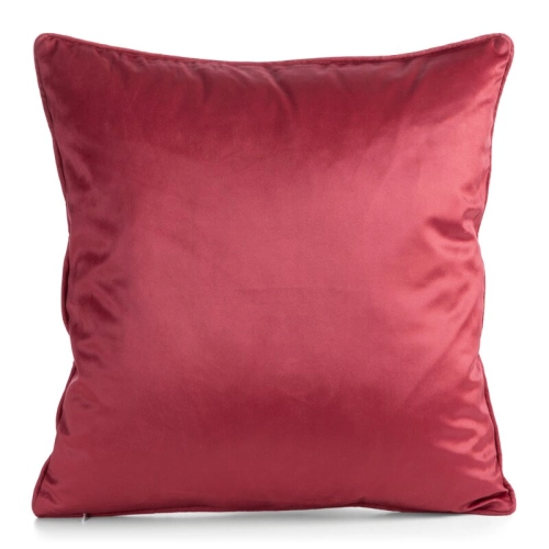 Poszewka dekoracyjna świąteczna velvetowa 45x45 Kardynał z Ostrokrzewem 