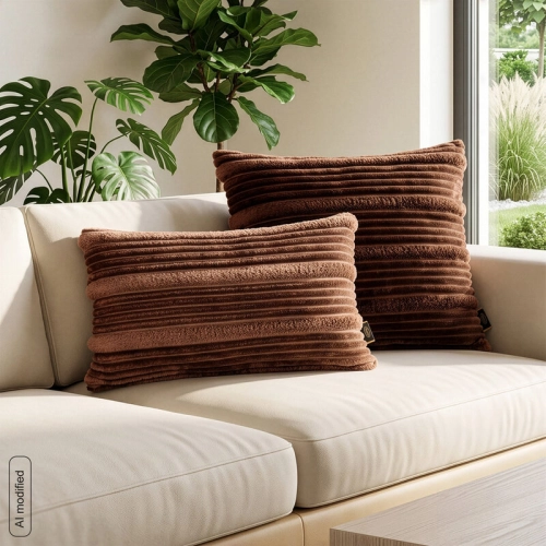 Poszewka dekoracyjna Nina 45x45 ciemno ruda