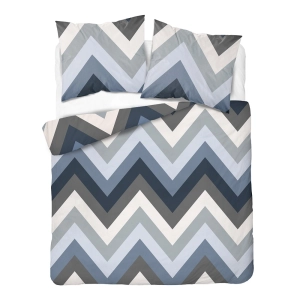 Komplet pościeli Home Satin z satyny bawełnianej 160x200 w geometryczne zygzaki