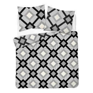 Komplet pościeli Home Satin z satyny bawełnianej 180x200 w romby