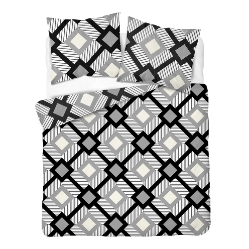 Komplet pościeli Home Satin z satyny bawełnianej 220x200 w romby