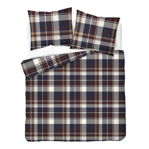Komplet pościeli Home Satin z satyny bawełnianej 160x200 klasyczna krata