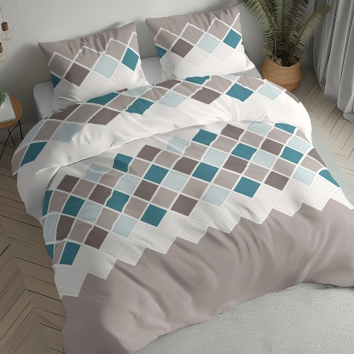 Pościel flanelowa 220x200 w romby