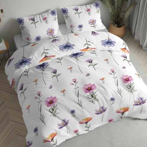 Pościel flanelowa 160x200 w polne kwiaty