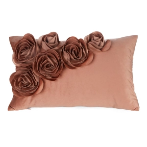 Poszewka velvetowa ruda 30x50 Róże