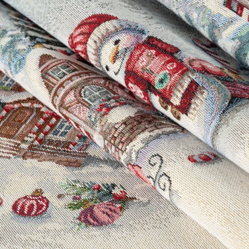Serweta świąteczna gobelinowa 100x100 Piernikowy Domek 