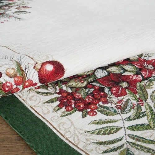 Bieżnik świąteczny gobelinowy 45x140 Świąteczna Kompozycja