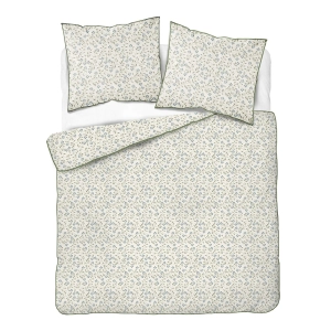 Pościel z perkalu 160x200 Niebieskie Drobne Kwiaty Lame Percale