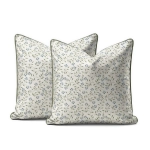 Komplet poszewek z perkalu 40x40 Niebieskie Drobne Kwiaty Lame Percale 