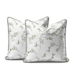 Komplet poszewek z perkalu 40x40 Zielone Gałązki Lame Percale