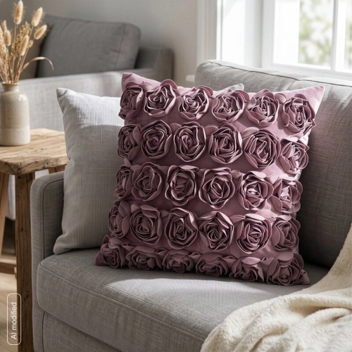 Poszewka Roses Ewa Minge 45x45 Ciemno Różowa
