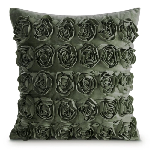 Poszewka Roses Ewa Minge 45x45 Oliwkowa