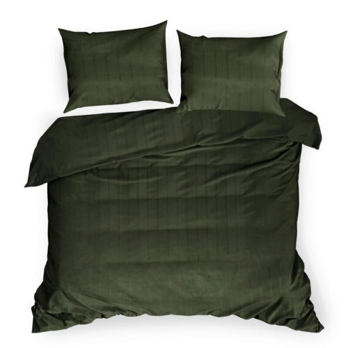 Pościel z adamaszku 220x200 zielona - 100% bawełna