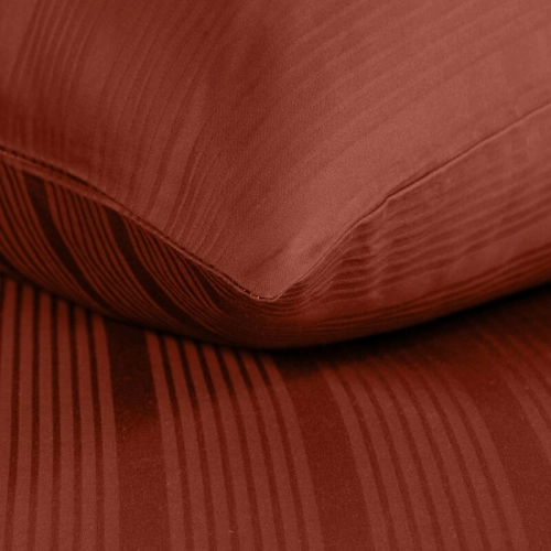 Pościel z adamaszku 220x200 ceglasta - 100% bawełna