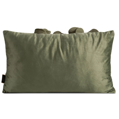 Poszewka velvetowa oliwkowa 30x50 Róże