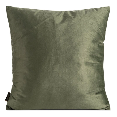 Poszewka velvetowa oliwkowa 45x45 Róże 