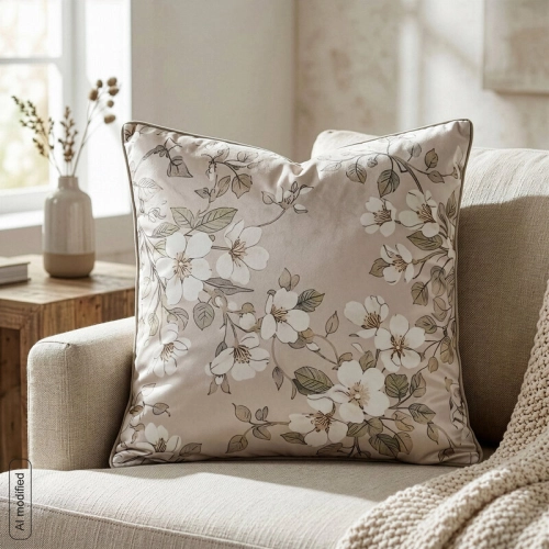 Poszewka velvetowa 45x45 Kwiatowa Harmonia