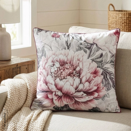 Poszewka velvetowa 45x45 Pudrowy Kwiat