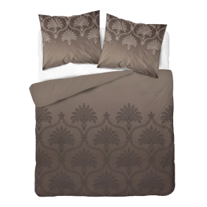 Pościel bawełniana beżowo brązowa 100% 160x200 w ornamenty
