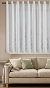 Firana świąteczna 350x145 Srebrne Śnieżynki
