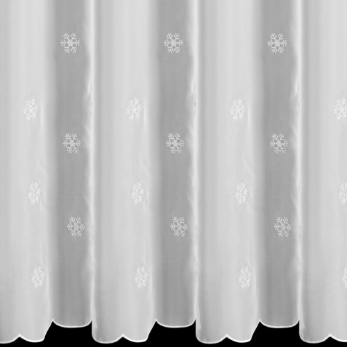 Firana świąteczna 350x145 Srebrne Śnieżynki